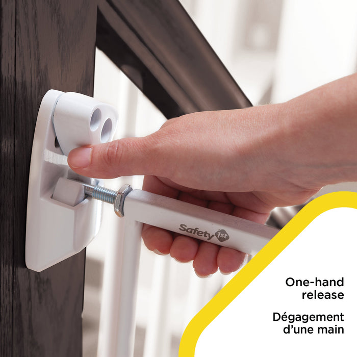 Safety 1st Top of Stairs Metal Decor Swing Gate - White