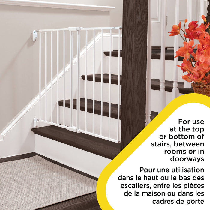 Safety 1st Top of Stairs Metal Decor Swing Gate - White