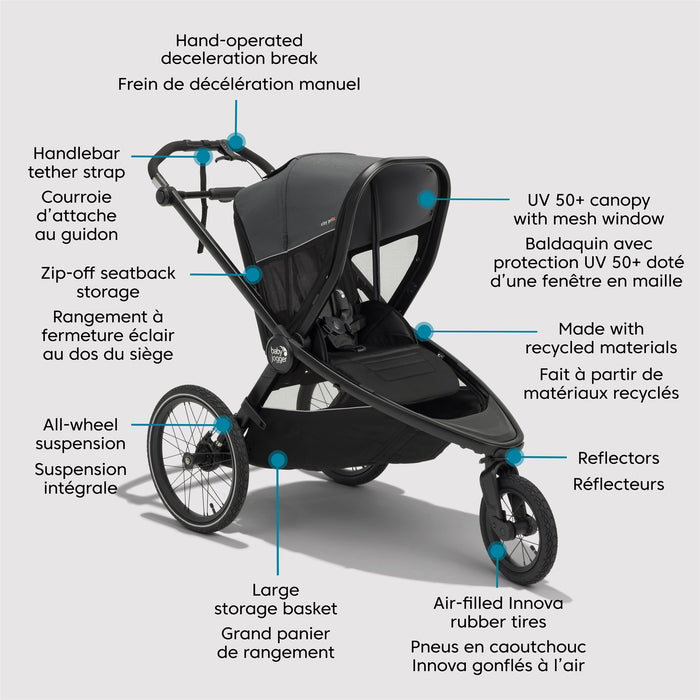 Baby Jogger City Prix jogger x Bike Trailer Stroller