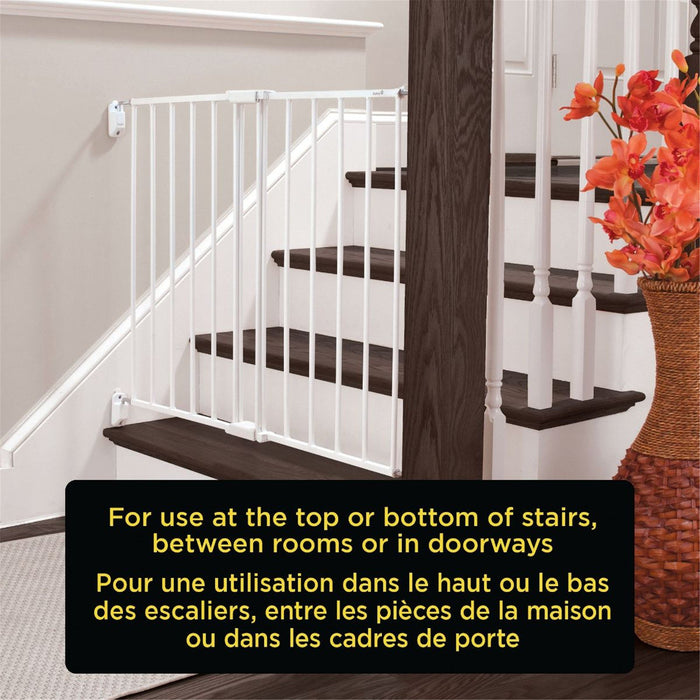 Safety 1st Top of Stairs Metal Decor Swing Gate - White