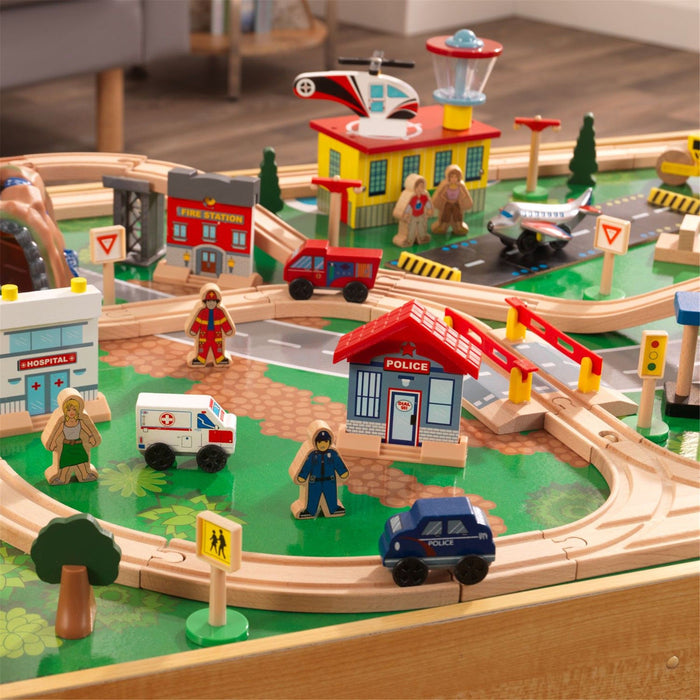 Kidkraft Adventure Town Railway Train Set Table With Ez Kraft Assembly™