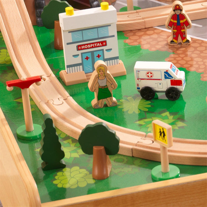 Kidkraft Adventure Town Railway Train Set Table With Ez Kraft Assembly™