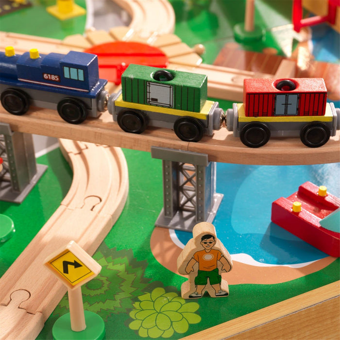 Kidkraft Adventure Town Railway Train Set Table With Ez Kraft Assembly™