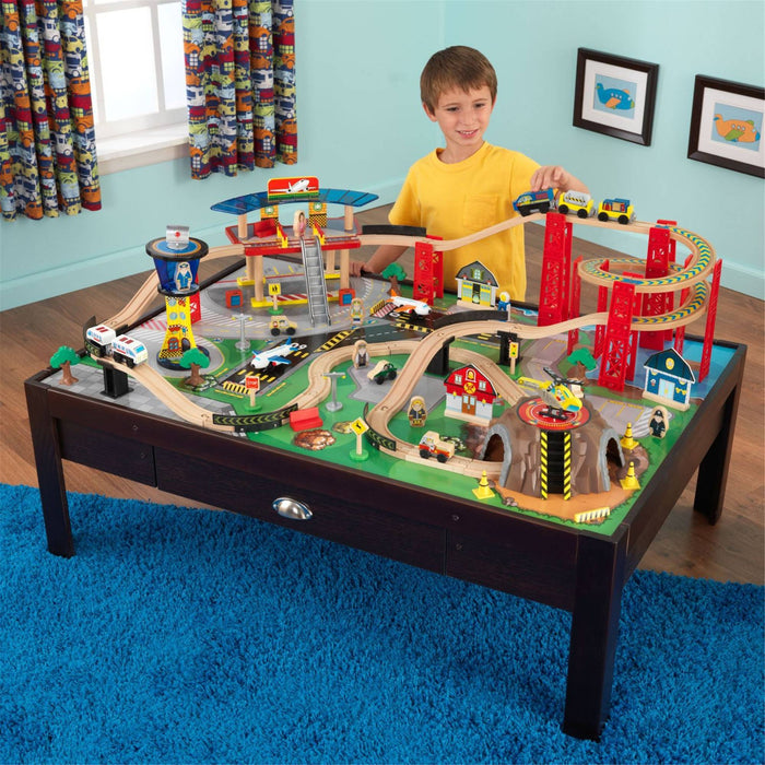 Kidkraft Airport Express Espresso Train Set Table