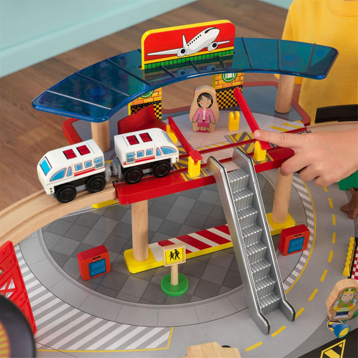 Kidkraft Airport Express Espresso Train Set Table