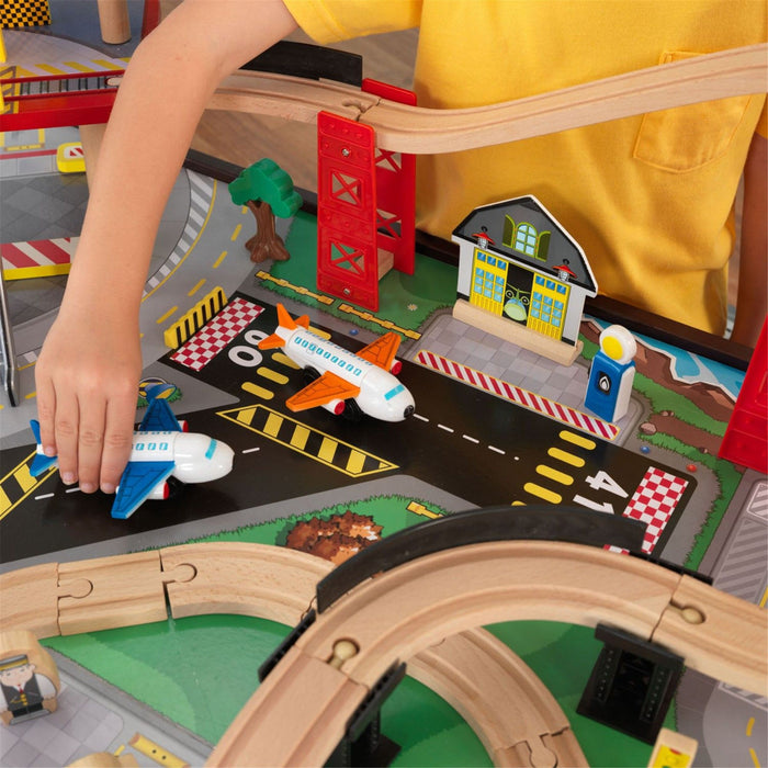 Kidkraft Airport Express Espresso Train Set Table