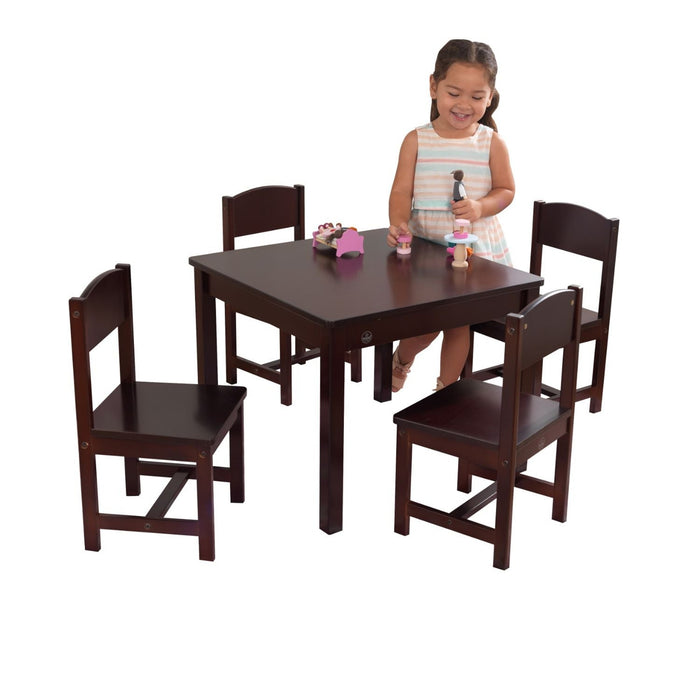 Kidkraft Farmhouse Table 4 Chair Set Espresso