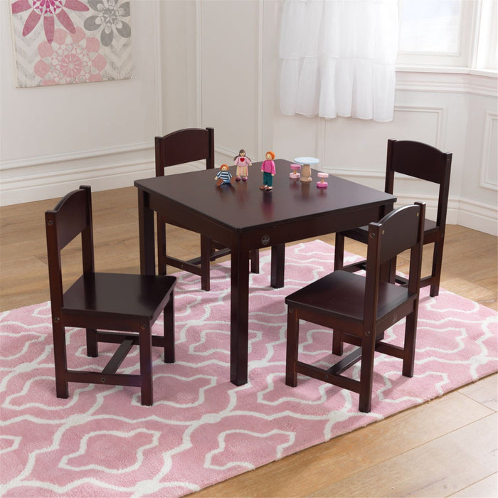 Kidkraft Farmhouse Table 4 Chair Set Espresso