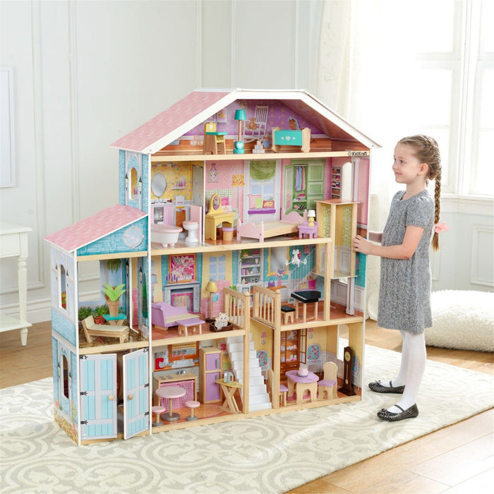 Kidkraft Grand View Mansion Dollhouse With Ez Kraft Assembly™