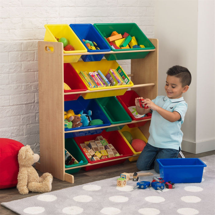 Kidkraft Sort It Store It Bin Unit Primary Natural