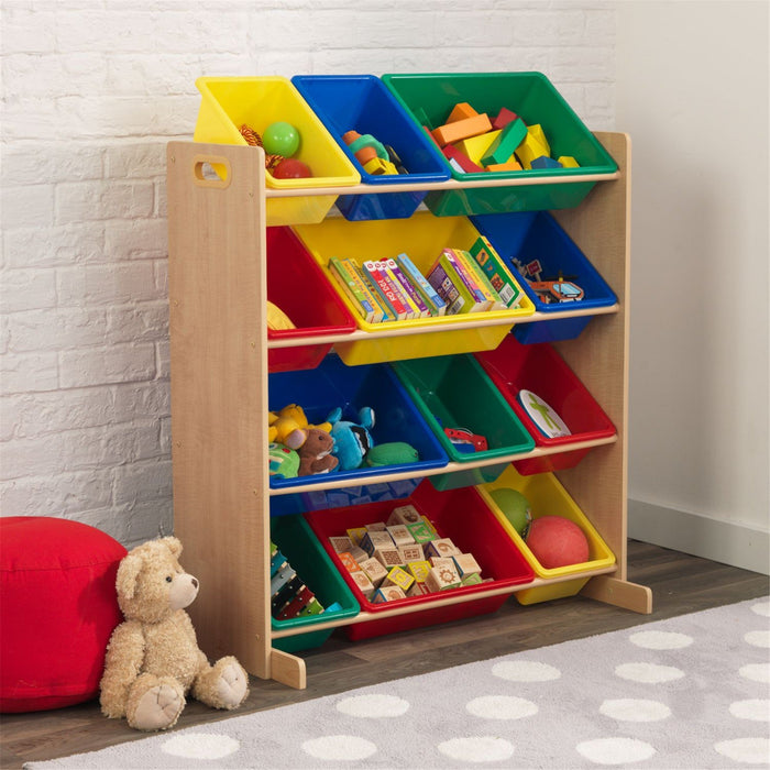Kidkraft Sort It Store It Bin Unit Primary Natural