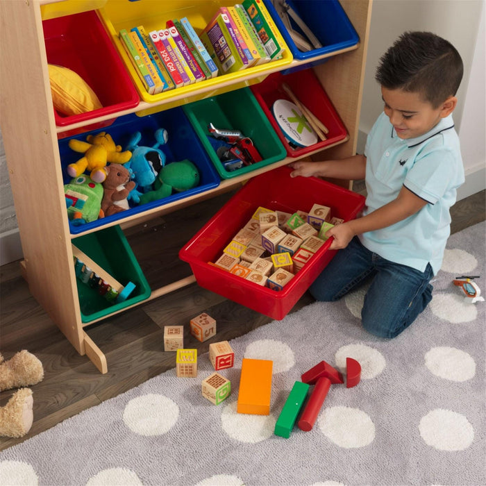 Kidkraft Sort It Store It Bin Unit Primary Natural