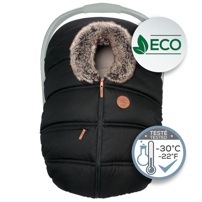 Petit Coulou Winter Car Seat Cover - Licorice Eco Wolf