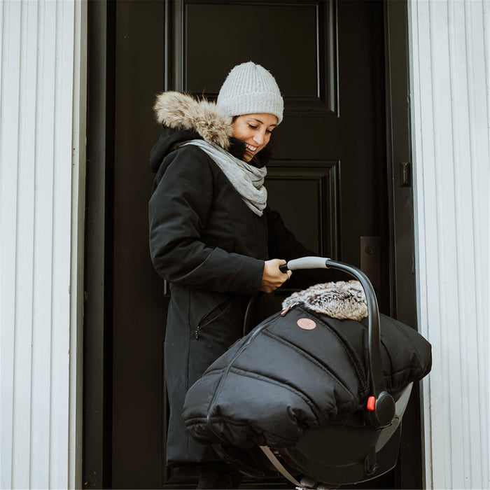 Petit Coulou Winter Car Seat Cover - Licorice Eco Wolf