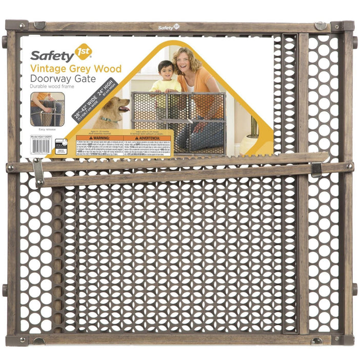 Safety 1st Grey Wood Security Gate
