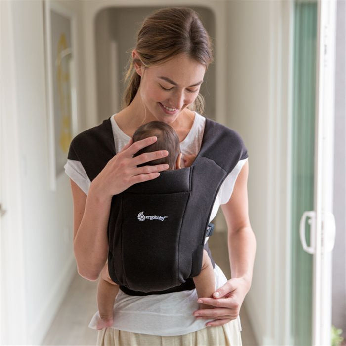 ErgoBaby Embrace Newborn Baby Carrier - Pure Black