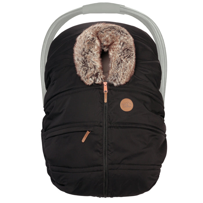 Petit Coulou Mild-Winter Car Seat Cover - Licorice Wolf