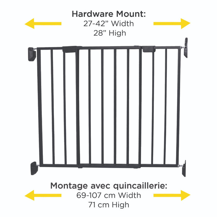 Safety 1st Top of Stairs Metal Décor Swing Gate - Black