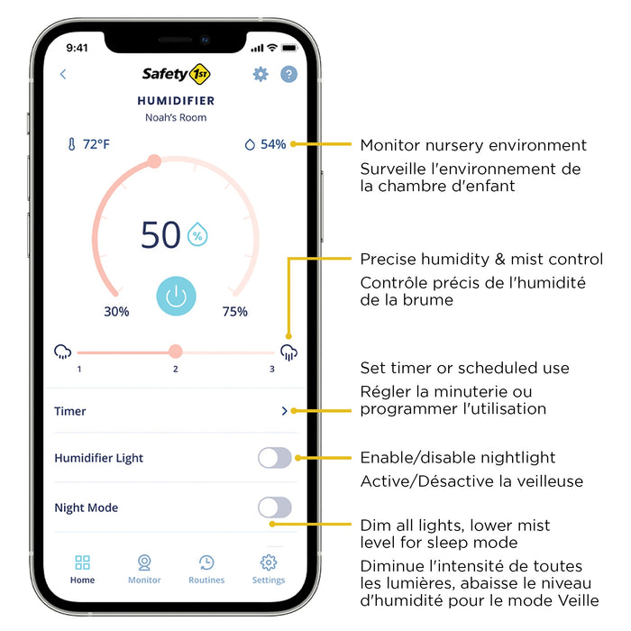 Safety 1st Connected Smart Humidifier
