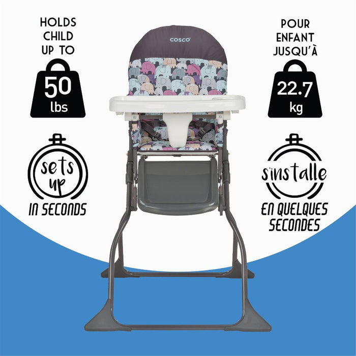 Cosco SimpleFold High Chair - Elephant Puzzle