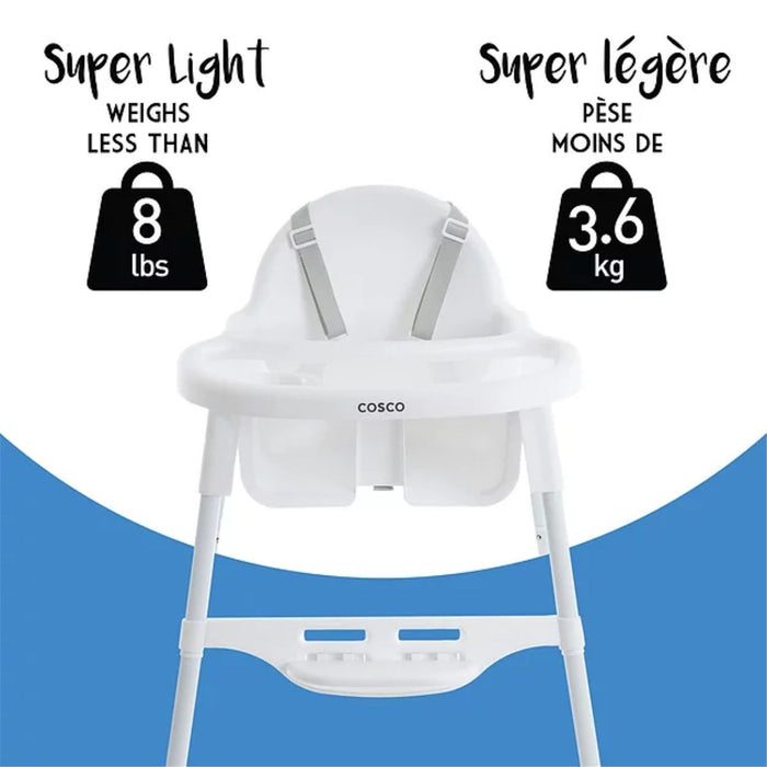 Cosco Canteen Highchair with footrest - White