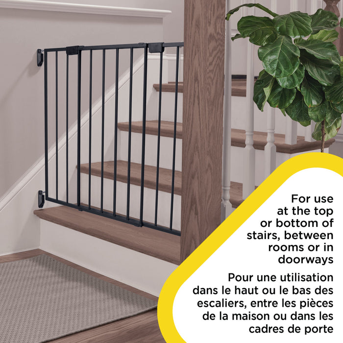 Safety 1st Top of Stairs Metal Décor Swing Gate - Black