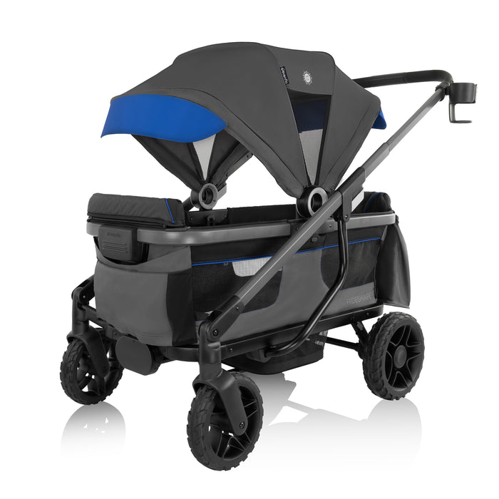 EVENFLO Shyft Rideshare All-Terrain Performance Stroller Wagon (Sterling Black) (Electric Blue)