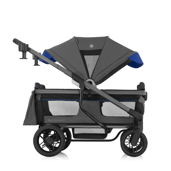 EVENFLO Shyft Rideshare All-Terrain Performance Stroller Wagon (Sterling Black) (Electric Blue)