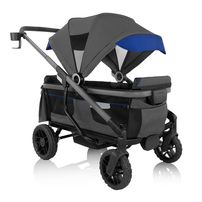 EVENFLO Shyft Rideshare All-Terrain Performance Stroller Wagon (Sterling Black) (Electric Blue)