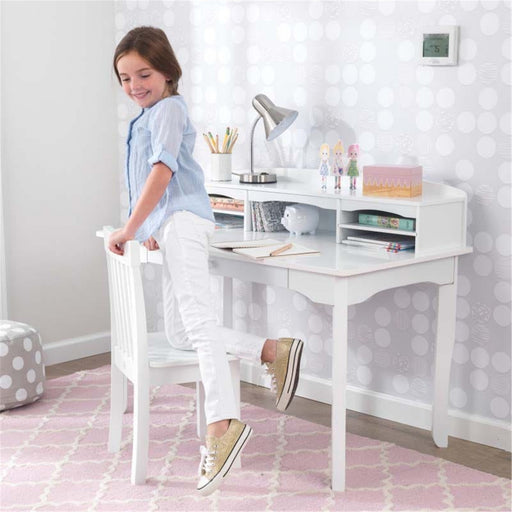 Kidkraft Avalon Desk With Hutch and Chair White