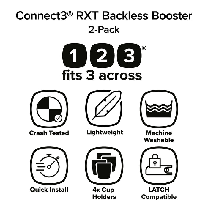 Diono Connect3 RXT Backless Booster Pack of 2