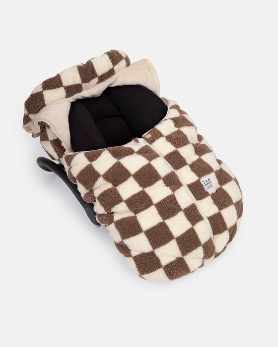 7AM Enfant Car Seat Cocoon - Checker Berber