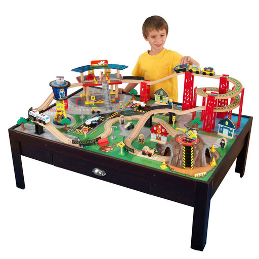 Kidkraft Airport Express Espresso Train Set Table
