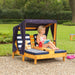 Kidkraft Double Chaise Lounge With Cup Holders Honey Navy