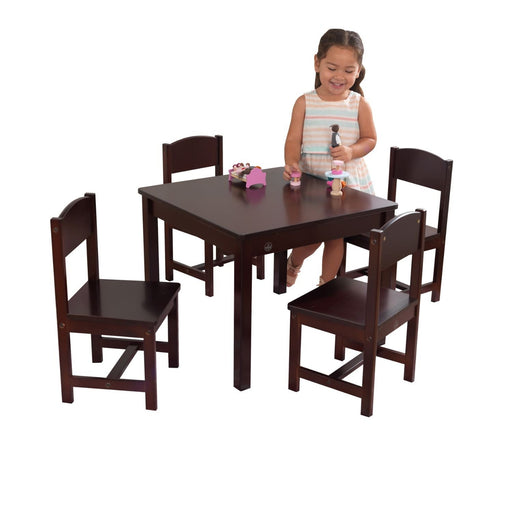 Kidkraft Farmhouse Table 4 Chair Set Espresso