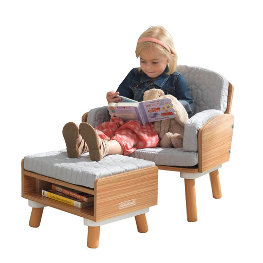 Kidkraft Mid Century Kid Reading Chair Ottoman