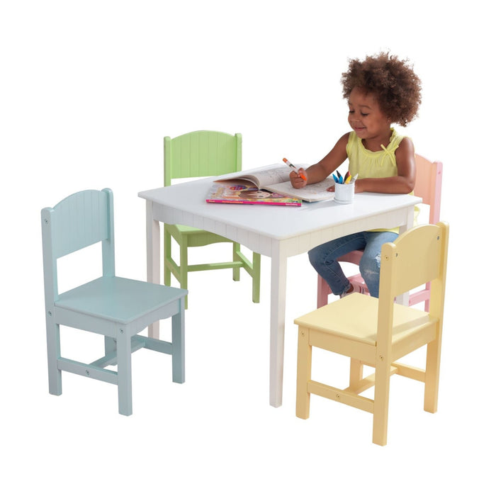 Kidkraft Nantucket Table 4 Chair Set Pastel