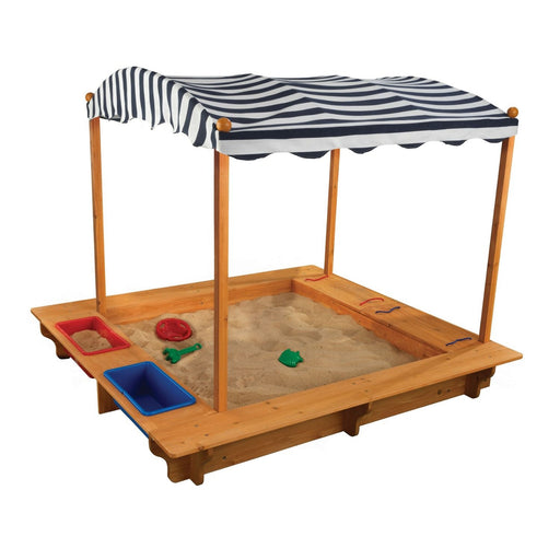 Kidkraft Outdoor Sandbox With Canopy Navy White