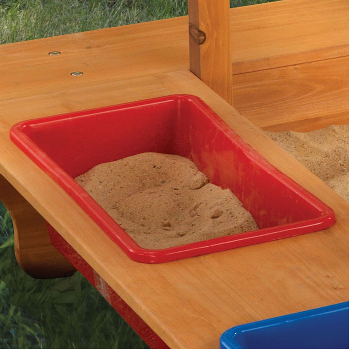 Kidkraft Outdoor Sandbox With Canopy Navy White