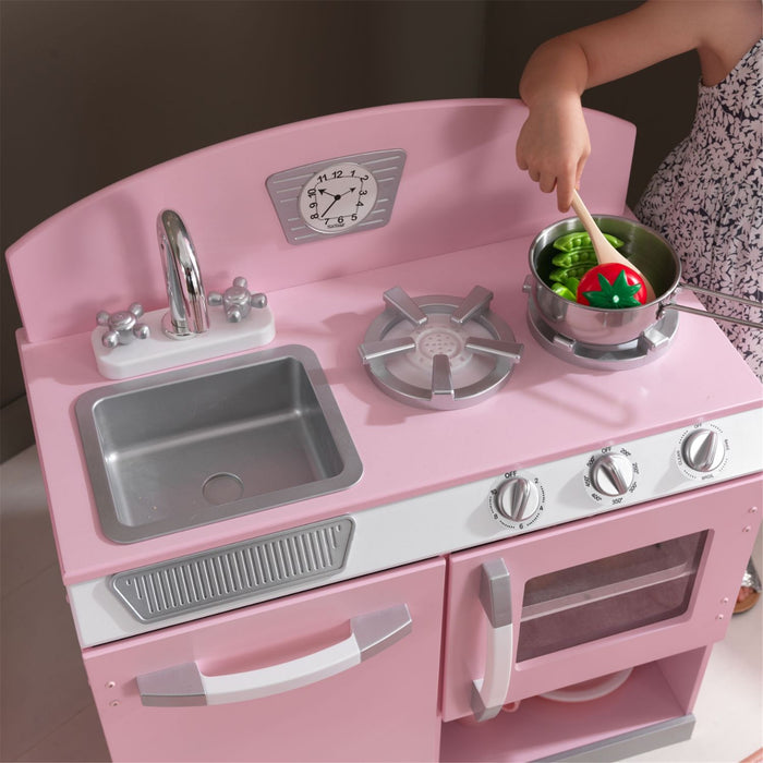 Kidkraft Pink Retro Kitchen Refrigerator