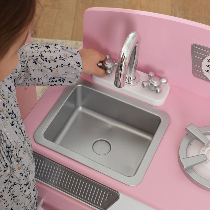 Kidkraft Pink Retro Kitchen Refrigerator