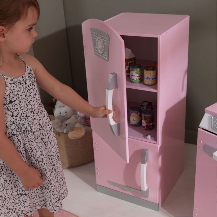 Kidkraft Pink Retro Kitchen Refrigerator