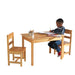 Kidkraft Rectangle Table 2 Chair Set Natural