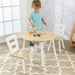 Kidkraft Round Storage Table 2 Chair Set Natural White