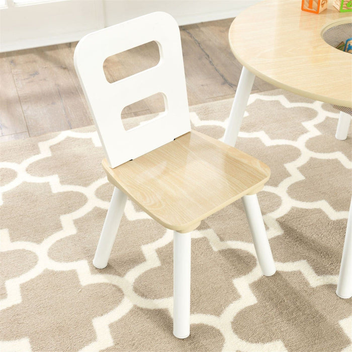 Kidkraft Round Storage Table 2 Chair Set Natural White