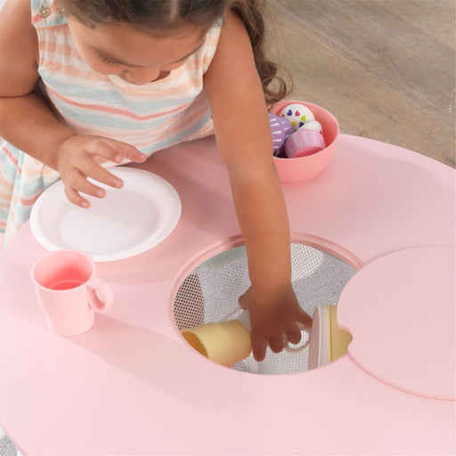 Kidkraft Round Storage Table 2 Chair Set Pink White