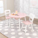 Kidkraft Round Storage Table 2 Chair Set Pink White