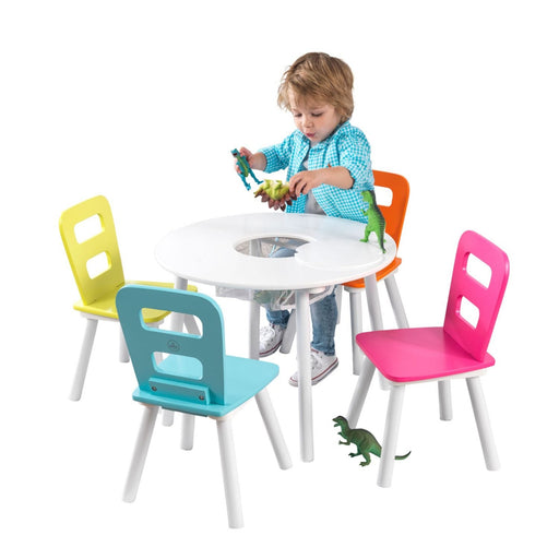 Kidkraft Round Storage Table 4 Chair Set Highlighter
