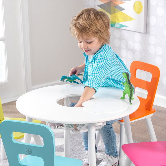 Kidkraft Round Storage Table 4 Chair Set Highlighter