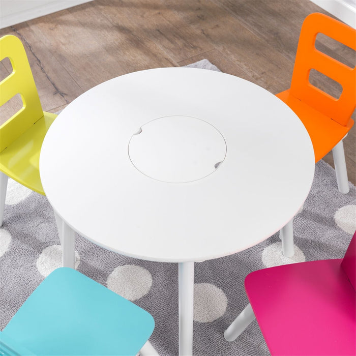 Kidkraft Round Storage Table 4 Chair Set Highlighter